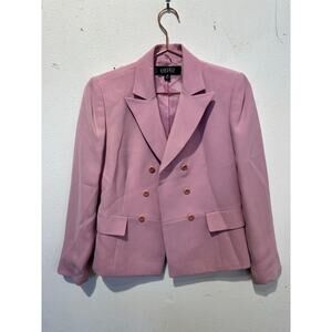 KASPER Blush Pink Gold Button Detail Collared Tailored Blazer Jacket size 2P